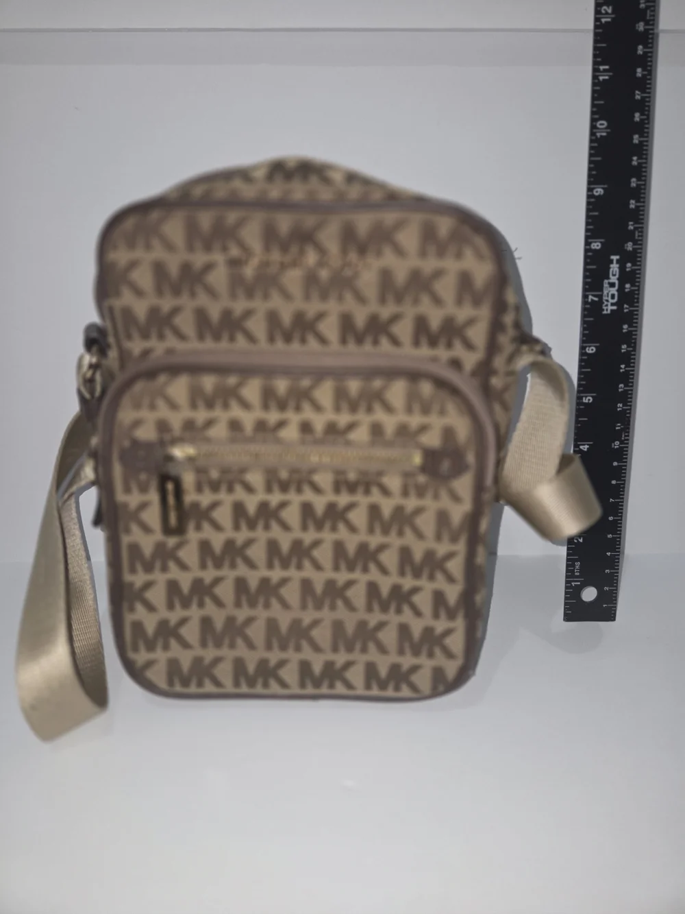 Michael Kors Men’s Brown MK Monogram Crossbody Bag